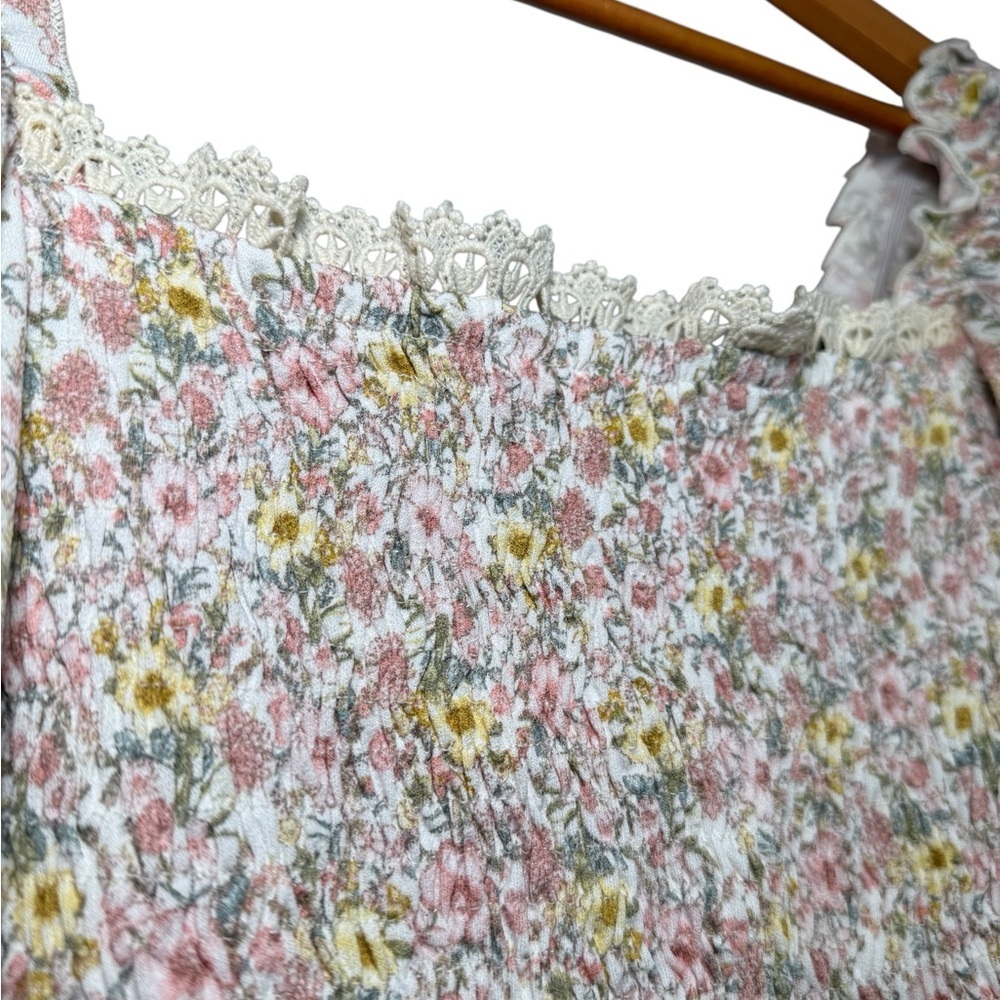 Ava Rose Floral Long Sleeve Blouse Women’s Medium Casual Boho Top - Picture 3 of 8